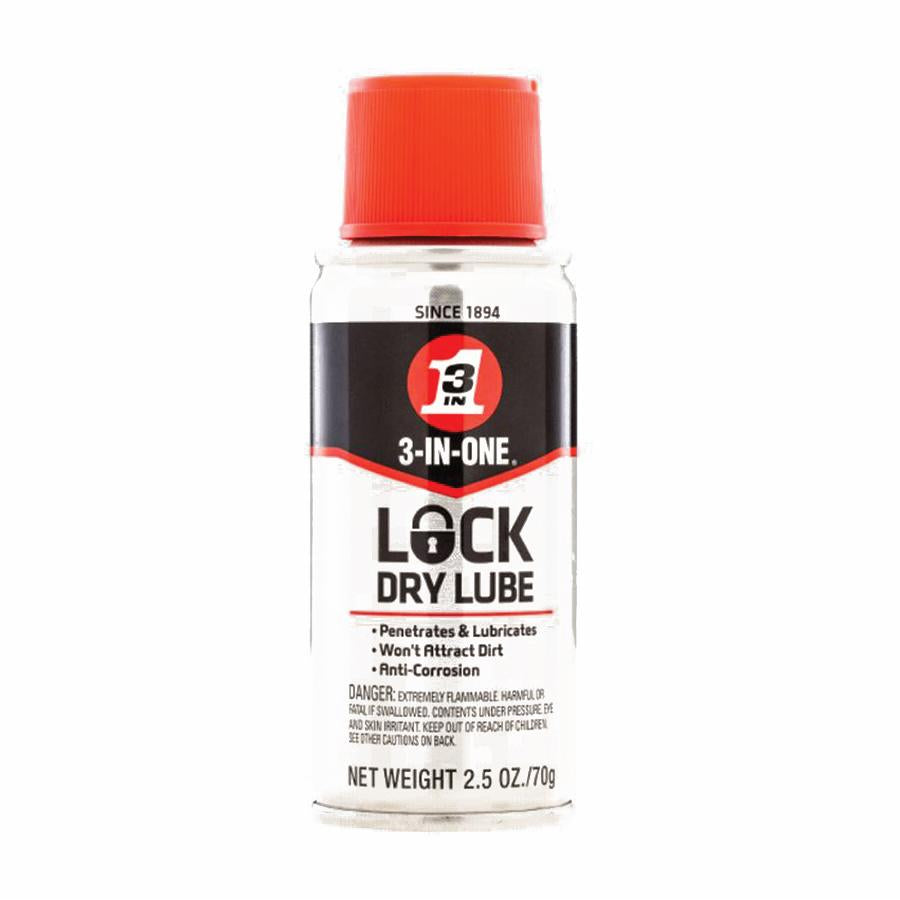 3-IN-ONE® 120077 Lock Dry Lube, Oily Solvent, Clear, -50 to 500