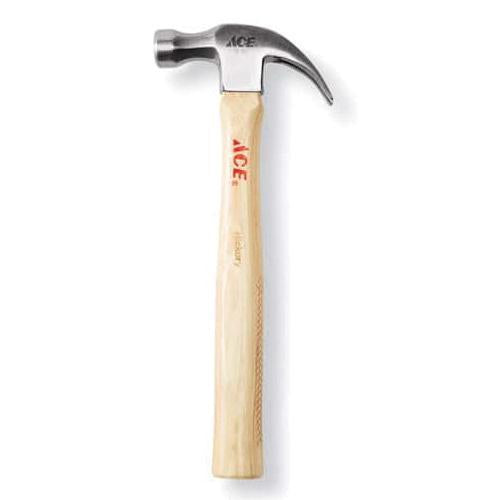 ACE® XMCT0193 Claw Hammer, 16 oz Head, Steel Head, Hickory Handle