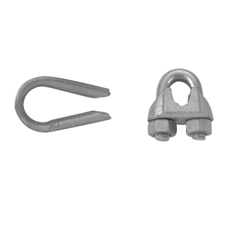 Campbell Electrogalvanized Malleable Iron Wire Rope Clip 1-1/2 in. L Campbell Electrogalvanized Malleable Iron Wire Rope Clip 1-1/2 in. L