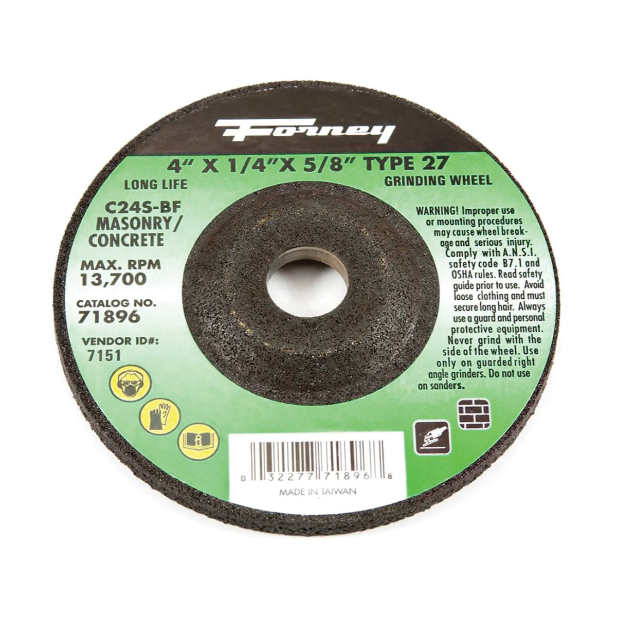 Forney® 71896 Depressed Center Grinding Wheel – Jackson's Hardware