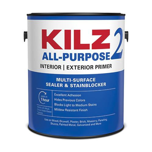 KILZ 2® 20041 All-Purpose Primer, Water Base, White, 29 g/L VOC