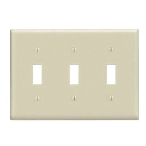 Leviton® 86011 Toggle Switch Wallplate, 4-1/2 in L, 6.38 in