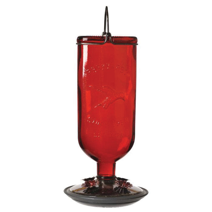 Perky-Pet Hummingbird 16 oz. Glass Nectar Feeder 4 ports Perky-Pet Hummingbird 16 oz. Glass Nectar Feeder 4 ports