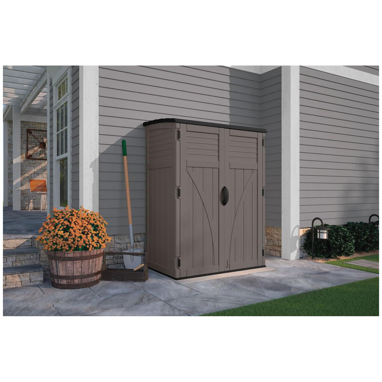 Suncast® BMS5700SB Vertical Shed, 4 ft 5 in OAW, 5 ft 11-1/2 in