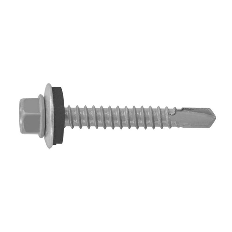 Teks® 21412 Roofing Screw, #12 Thread, 1 in L, Drill Point