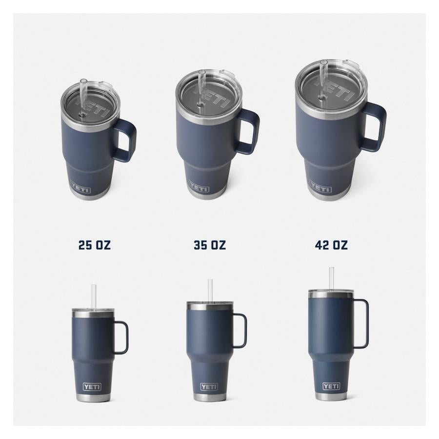 YETI® Rambler® Series 21071503011 Mug, 42 oz Capacity, Straw Lid