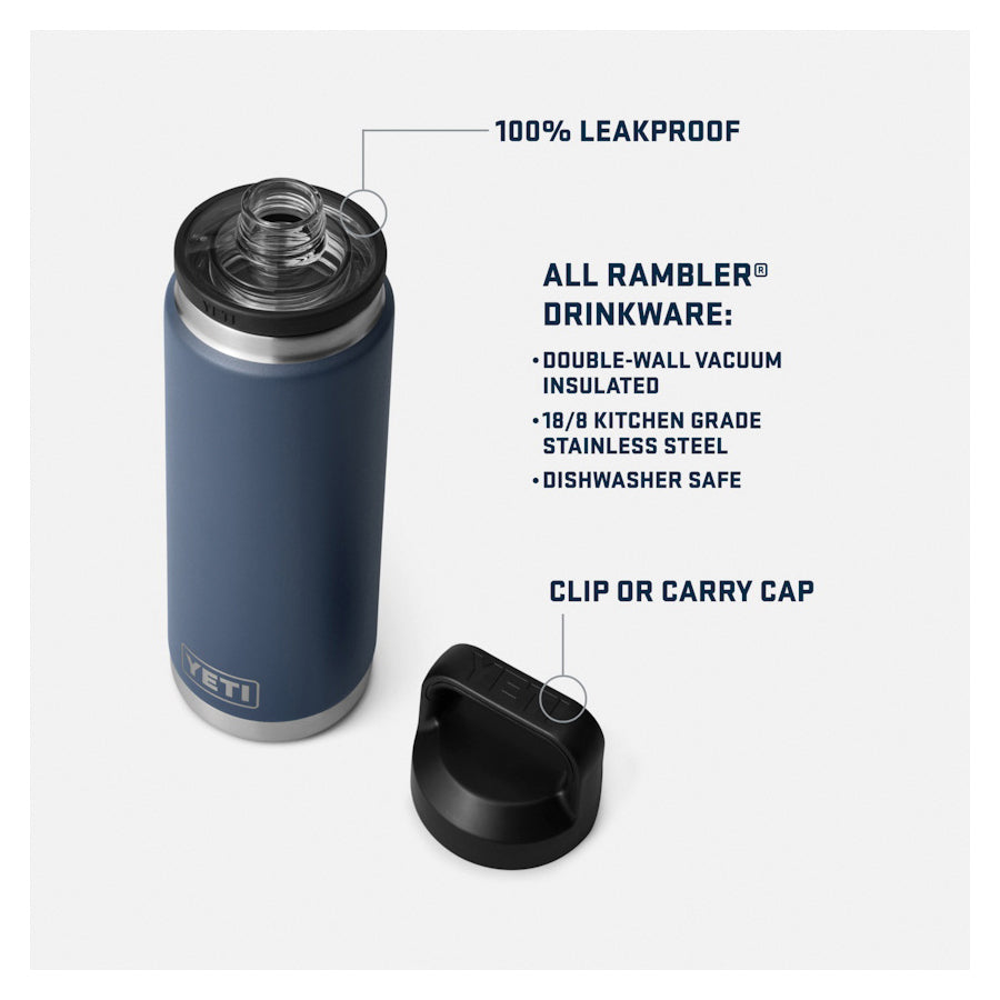 YETI® Rambler® Series 21071503229 Water Bottle, 26 oz