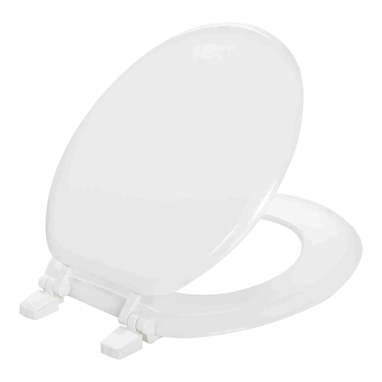 KOHLER Stonewood Quiet-Close Round Closed -Front Toilet Seat in White (2-Pack)