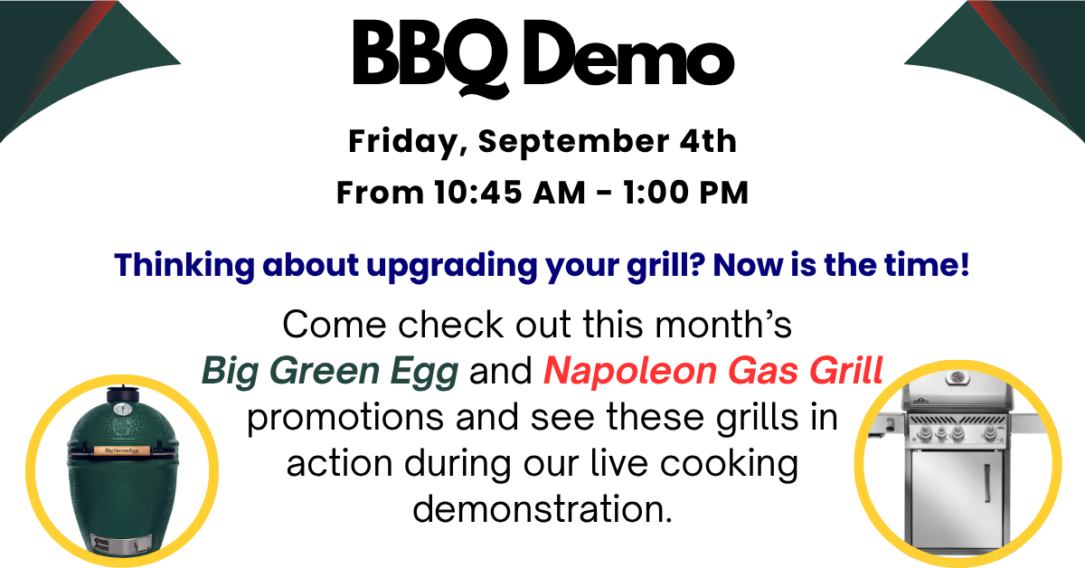 Jackson's Hardware BBQ demo September promotion