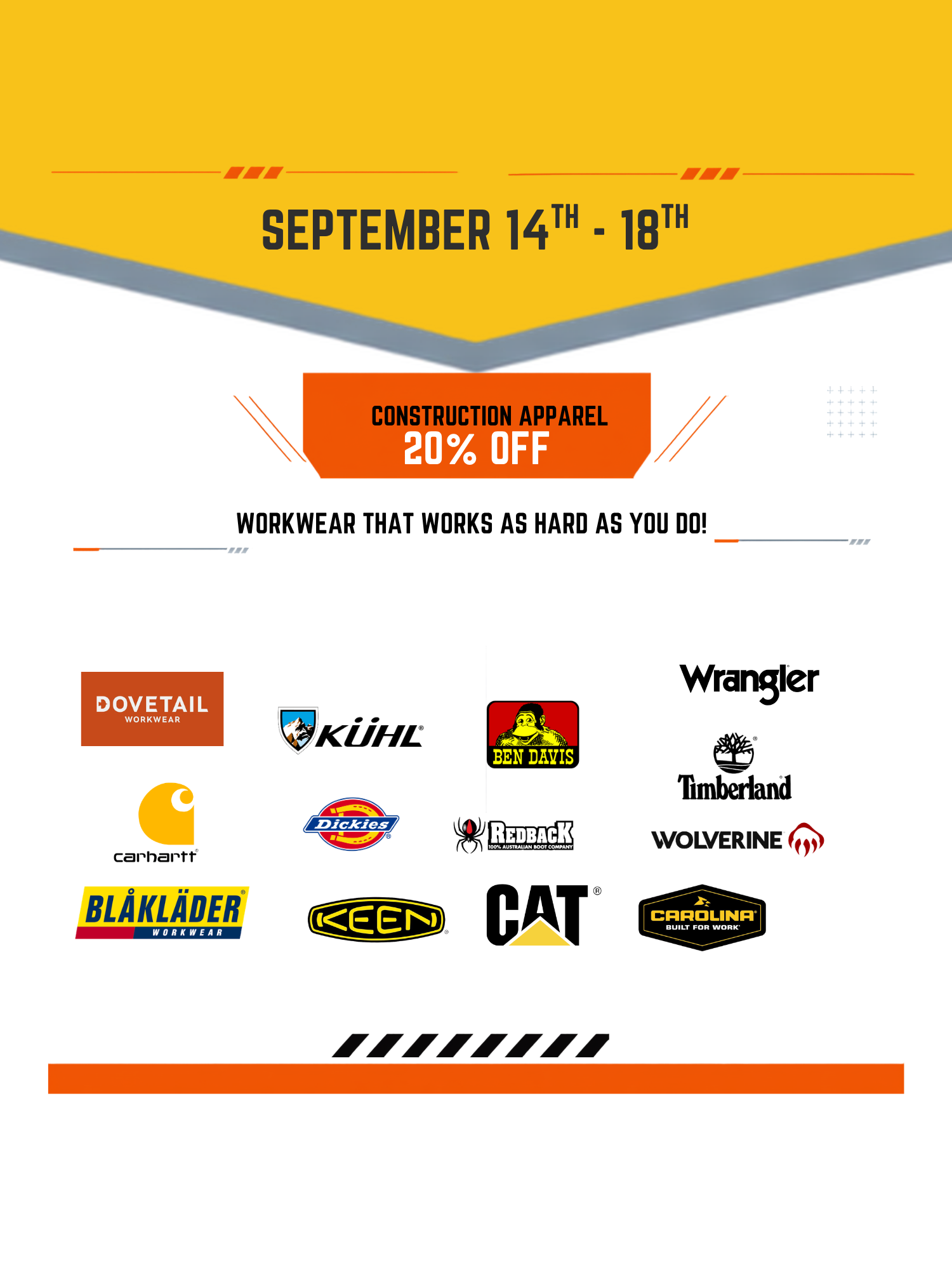 Jackson's Hardware clothing and boots September mobile promotion