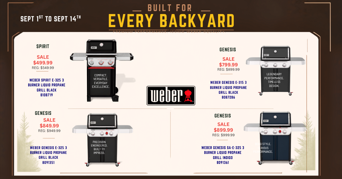 Jackson's Hardware Weber September promotion