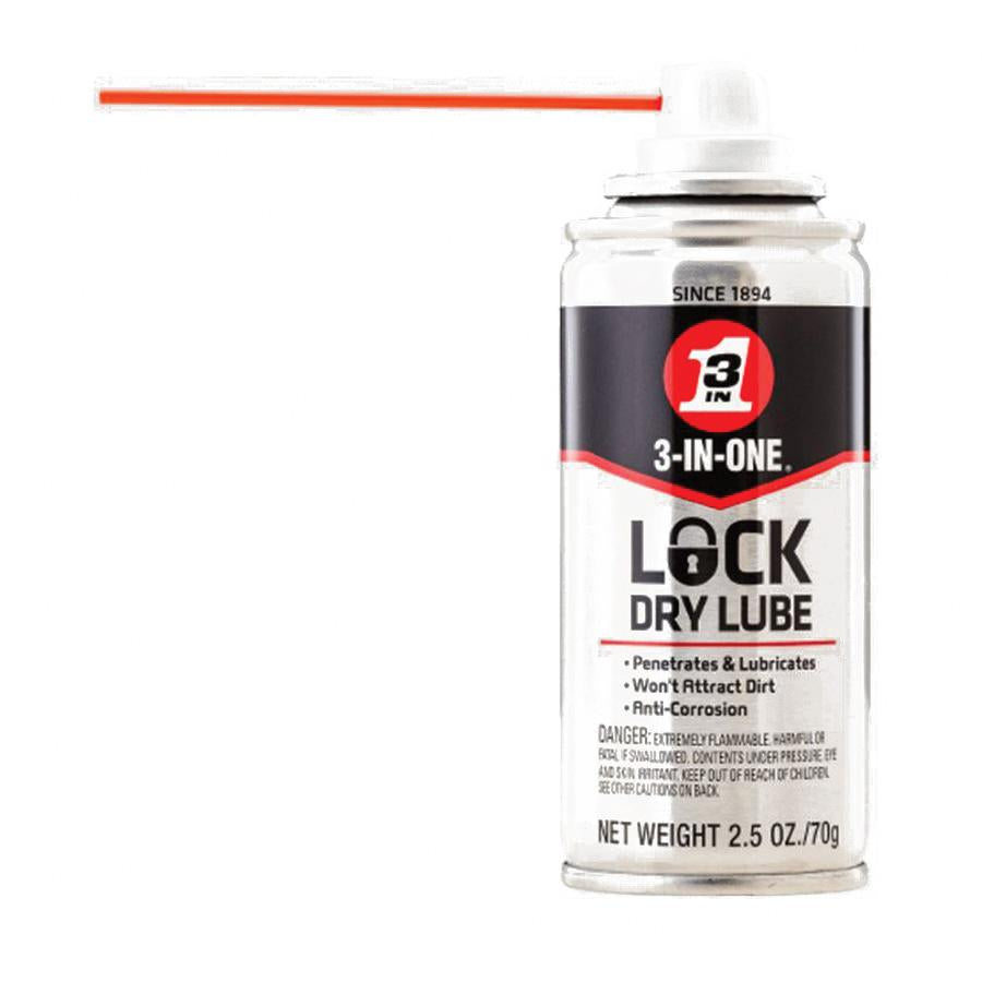 3-IN-ONE® 120077 Lock Dry Lube, Oily Solvent, Clear, -50 to 500