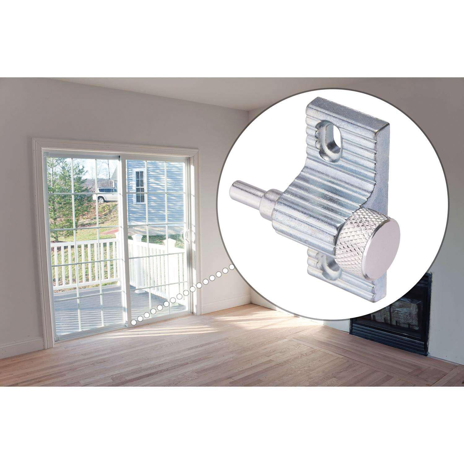 ACE® 01-2070-128 Indoor and Outdoor Sliding Door Lock, Zinc
