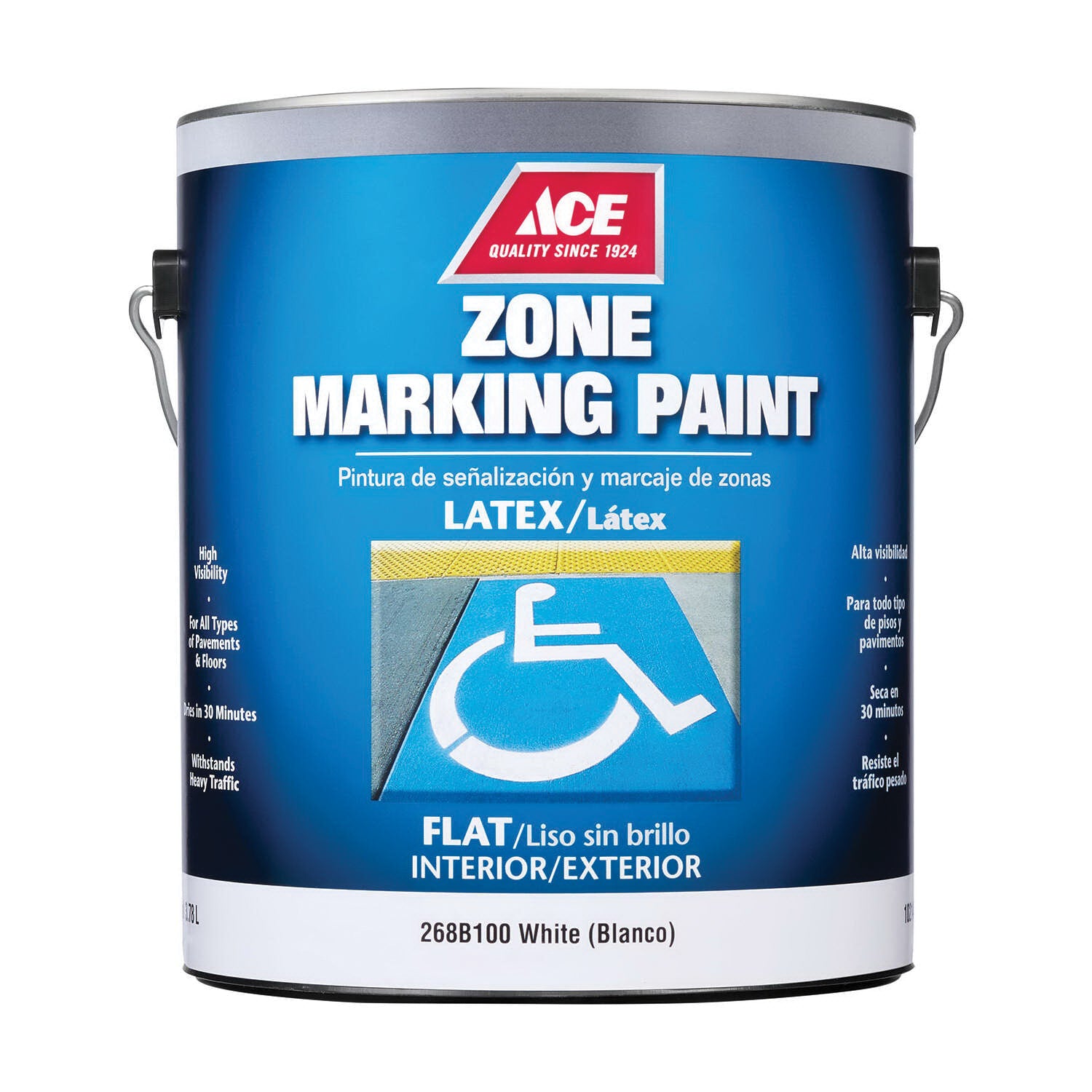ACE® 268B100-1 Latex Zone Marking Paint, White, 700 to 900 ACE® 268B100-1 Latex Zone Marking Paint, White, 700 to 900
