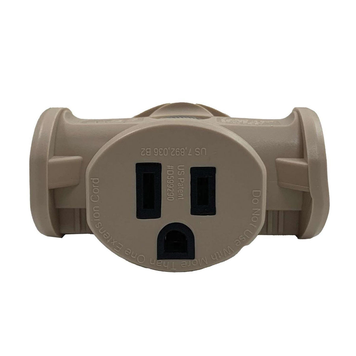 Ace Multi Plug Adapter ACE® FA-848E/15CA Adapter, 15 A, 125 V, 3 -Outlet, Grounded Plug, Beig ...
