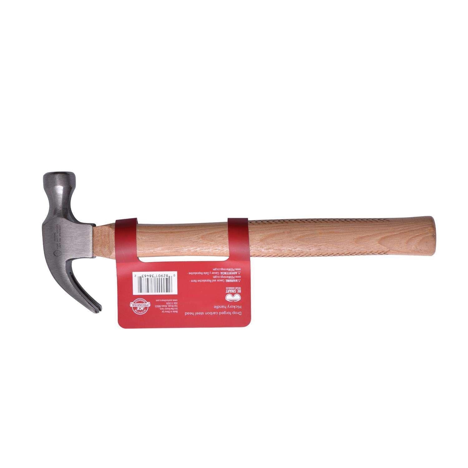 ACE® XMCT1056 Claw Hammer, 7 oz Head, High Carbon Steel Head