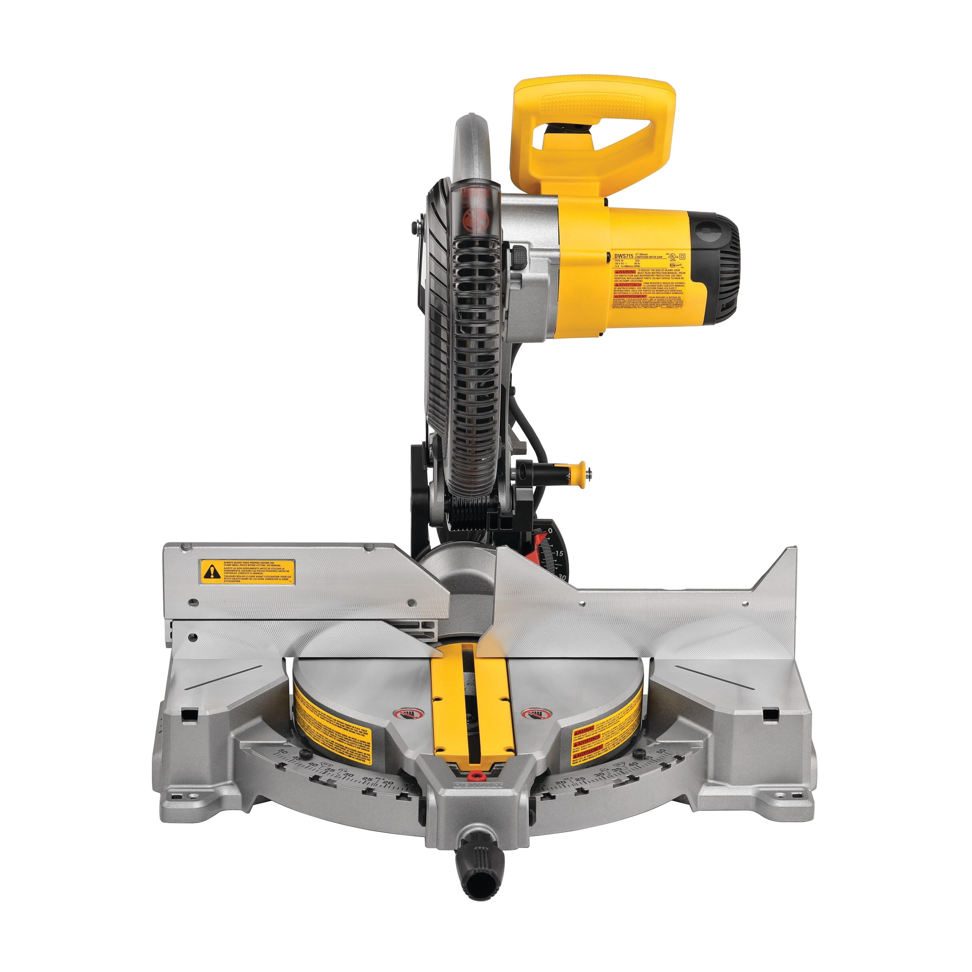 DEWALT DW715ミラーソー DeWALT® DWS715 Compound Miter Saw, Tool/Kit: Tool, 12 in Dia Blade
