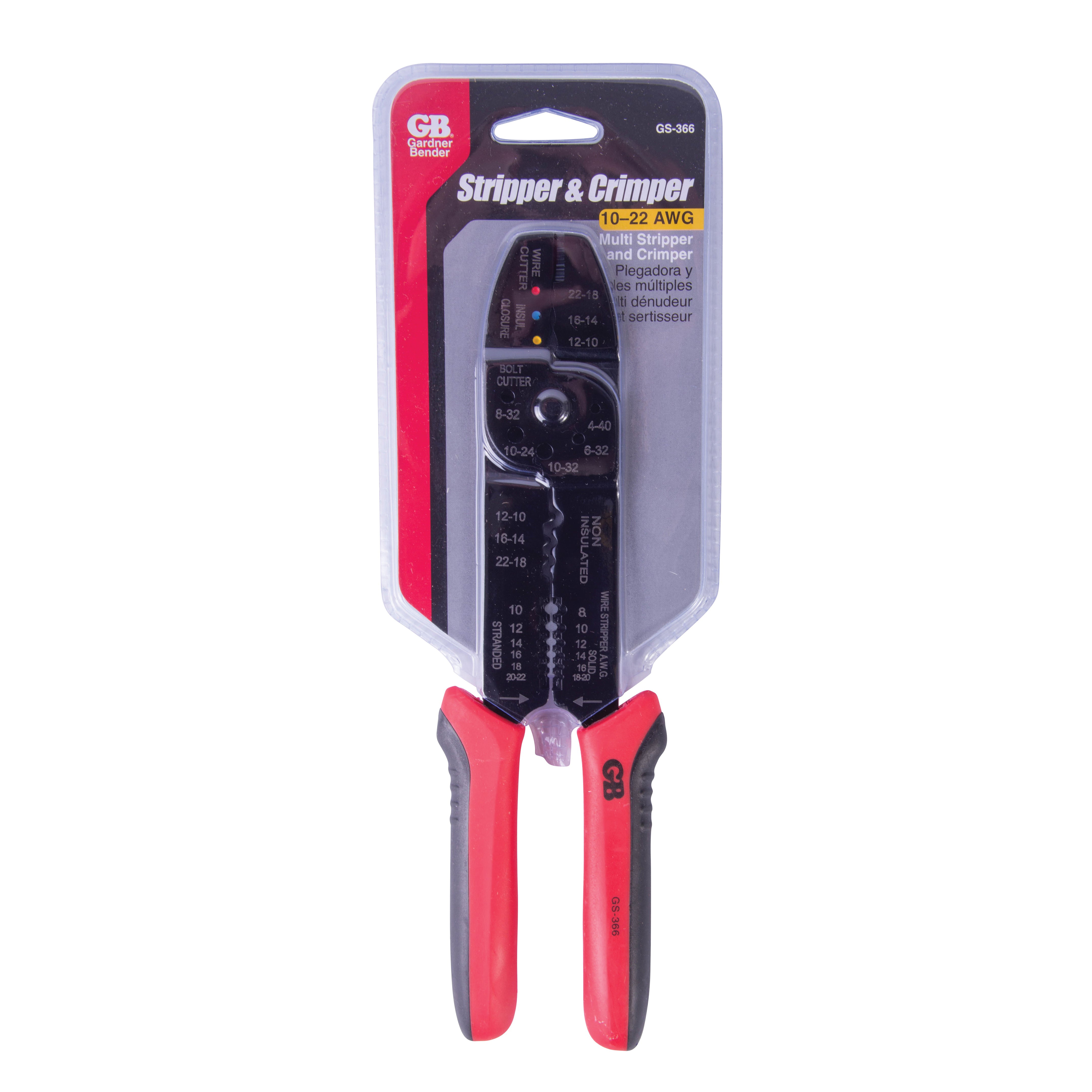 GB® GS-366 Crimper and Stripper Multi-Tool, Steel Body