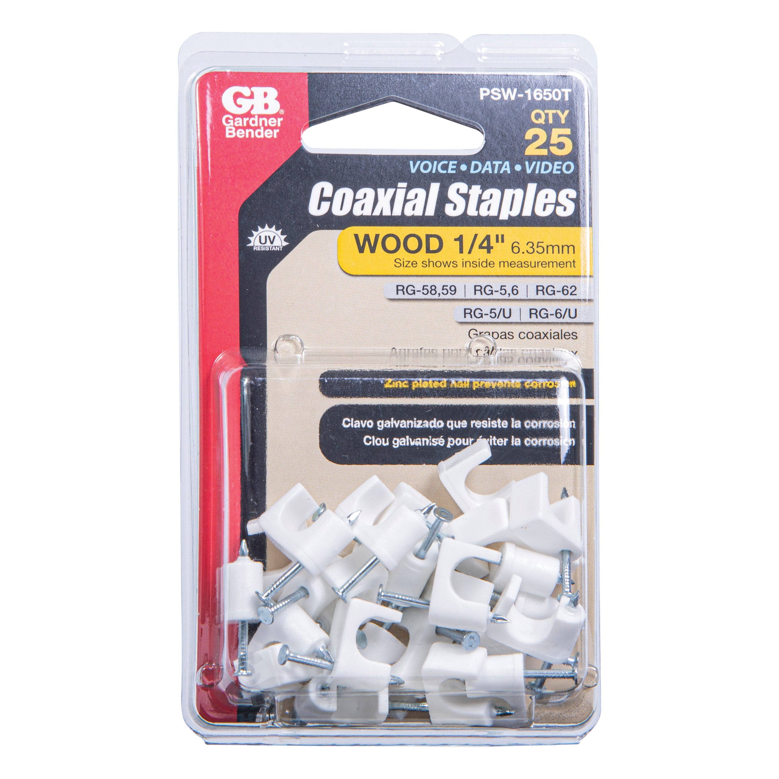 powellＴ GB® PSW-1650T Insulated Staple, 1/4 in W Crown, Polyethylene
