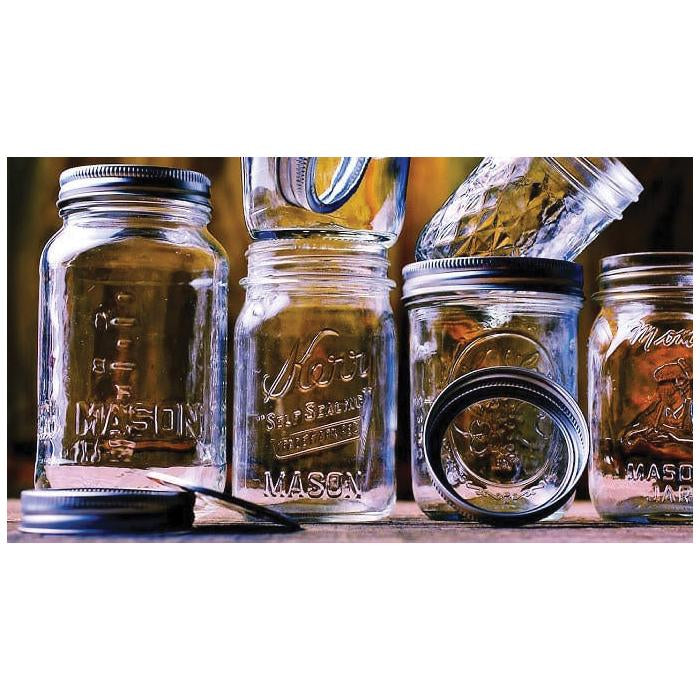 Kerr® 2139400 Mason Jar, 0.5 pt Capacity, Tempered Glass Jar
