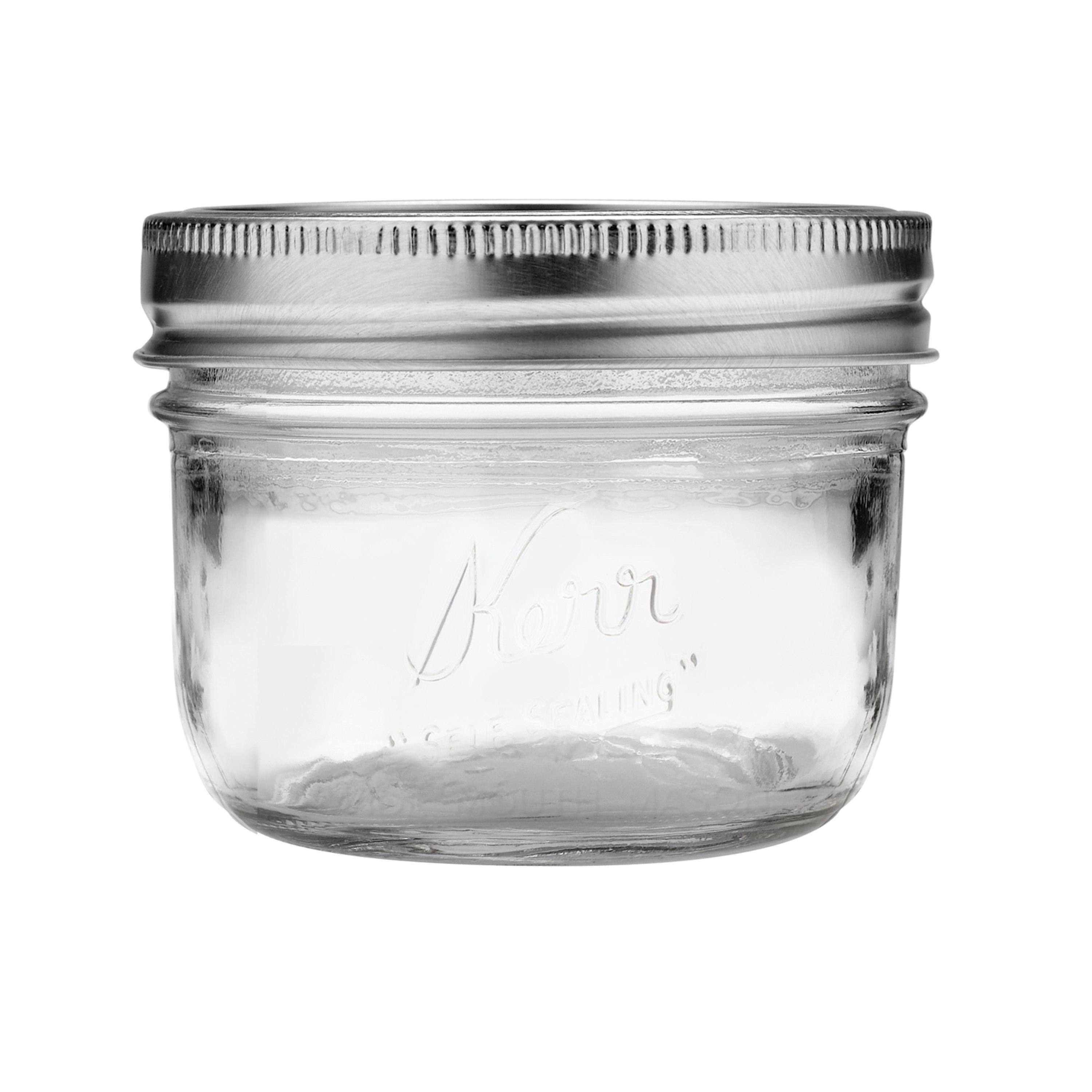 Kerr® 2139400 Mason Jar, 0.5 pt Capacity, Tempered Glass Jar