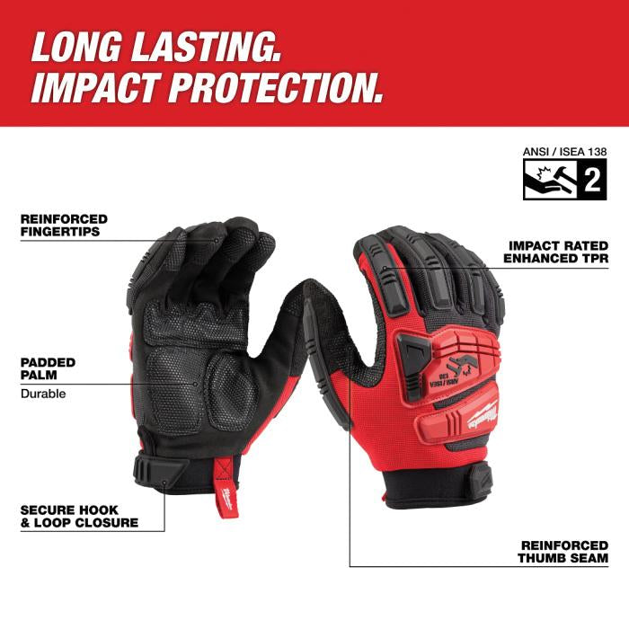 Milwaukee® 48-73-8553 Impact Wrecking Work Gloves, XL – Jackson's