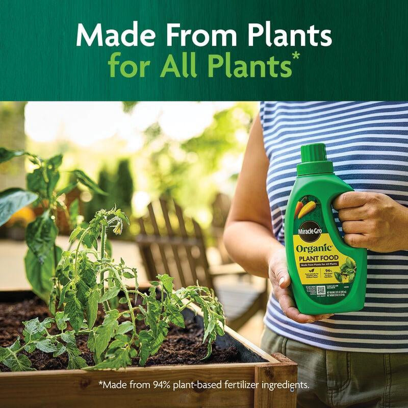 Miracle-Gro® Organic™ 3035806 Plant Food, Liquid, Brown, 39 oz, Bottle –  Jackson's Hardware