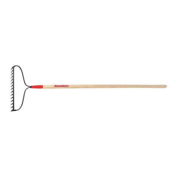 RAZOR-BACK® 63141 Rake, 16-3/8 in W Blade, 15 -Tine, Steel Head, North ...