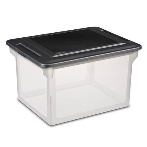 Sterilite® 18689004 File Box, 14 in W, 11 in H, 18-1/2 in D, Snap