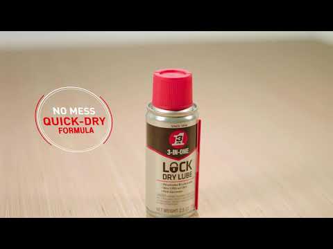 3-IN-ONE® 120077 Lock Dry Lube, Oily Solvent, Clear, -50 to 500