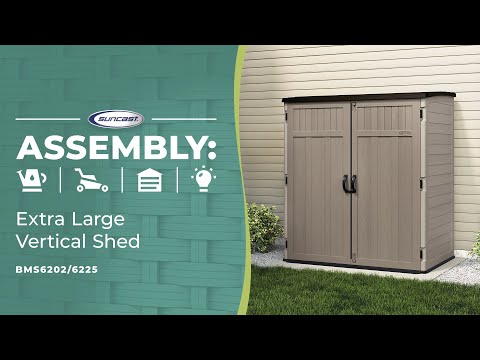 Suncast® BMS6225 Extra Large Vertical Shed, 5 ft 10-1/2 in OAW, 6